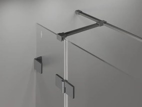Mexen Lunar T, sklápací sprchový kút ľavý 110 x 70 cm, 8mm číre sklo, grafitový profil, 834T-110-070-95-00-L