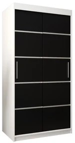 Šatníková skriňa 120 cm Verika 1 120 (biela + čierna). Vlastná spoľahlivá doprava až k Vám domov. 1063688