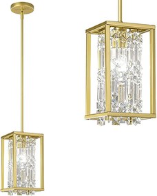 Toolight Toolight, krištáľové stropné svietidlo 1xE27 APP1111-1CP, zlatá lesklá, OSW-04554