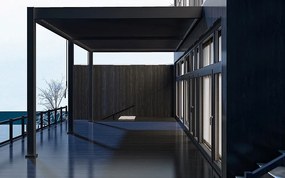 Záhradná hliníková pergola do steny 6x3 m (antracit)