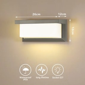 Brilagi - LED RGBW Vonkajšie nástenné svietidlo BRICKY 1xE27/9W/230V sivá IP54