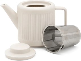 Biela porcelánová kanvica na čaj so sitkom 1,2 l Skagen – Bredemeijer
