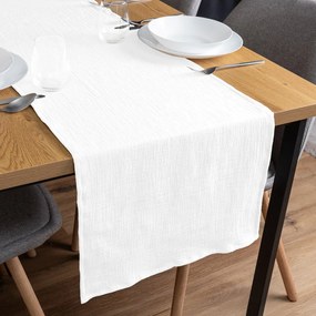 Biante Mušelínový behúň na stôl MSN-079 Snehovo biely 35x160 cm