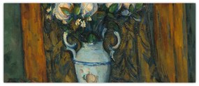 Obraz - Paul Cézanne, Vase of Flowers, reprodukcia (120x50 cm)