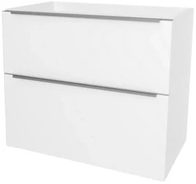 Mereo, Mereo Mailo, kúpeľňová skrinka 81 cm, chróm madlo, Multidecor, Biela vysoký lesk perlička, MER-CN591SBIEL
