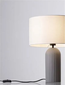LED sivo-biela stolná lampa Ammos