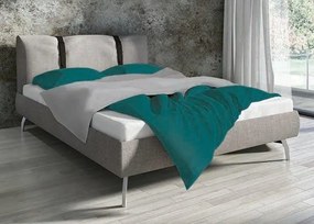 Bavlnené obojstranné posteľné obliečky tyrkysovozelenej farby