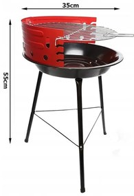Verk 27095 BBQ gril na drevené uhlie, okrúhly 32 cm