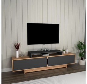 TV stolík/skrinka Grasias (borovica atlantická + antracit). Akcia -19%. Vlastná spoľahlivá doprava až k Vám domov. 1107674