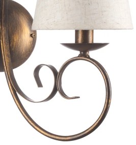 ONLI - Nástenné svietidlo POMPEI 2xE14/6W/230V bronzová