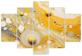 Obraz - Abstraktné pozadia so zlatým dekorom (150x105 cm)