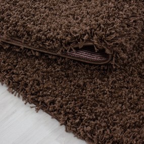 Ayyildiz koberce Kusový koberec Life Shaggy 1500 brown kruh - 80x80 (priemer) kruh cm