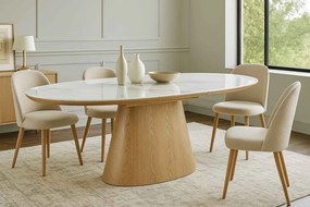 Keramický rozkladací stôl Ohio mramor dub 160-200cm