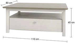 Konferenčný stolík s úložným priestorom Orentano CT-1100 - pino aurelio / madagascar / nelson