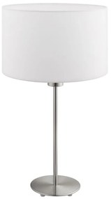 Eglo - LED  Stolná lampa TUNJA 1xE27/60W/230V 38,5 cm matný chróm/biela