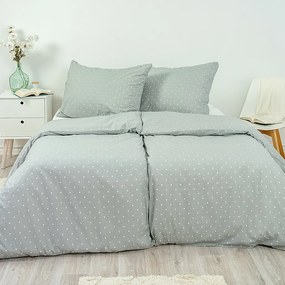 Stanex Bavlnené obliečky Sivá bodka, 140 x 220 cm, 70 x 90 cm