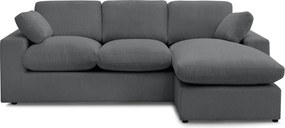 Tmavosivá menčestrová rohová pohovka Belair – Bobochic Paris