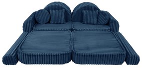 MeowBaby® Churros detská pohovka Max, Midnight Blue