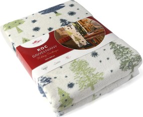 VIANOČNÁ BAVLNENÁ DEKA RUDY13 150X200 CM VZOROVANÁ