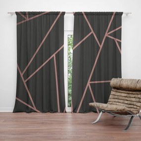 Sablio Záves Ružové obrazce: 2 ks 140x250 cm