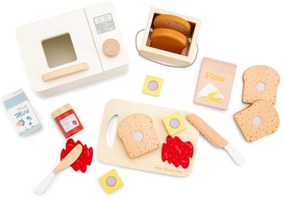 Drevená pekáreň na chlieb s doplnkami