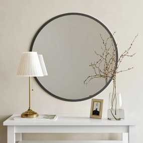 Zrkadlo Yuvarlak Ayna Siyah 60 cm