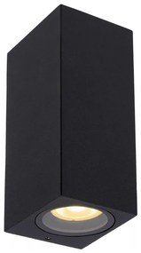 Lucide 69800/02/30 - Vonkajšie nástenné svietidlo ZARO 2xGU10/35W/230V IP44 čierna