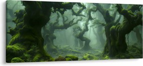 Obraz - Les prerastený machom (120x50 cm)