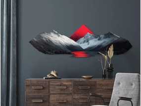 drevko |  Minimalistický obraz Červený horizont  235 x 75 cm