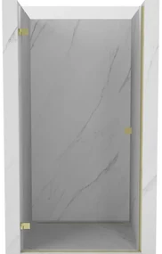 Mexen, Mexen Lunar-B Otočné ľavé sprchové dvere 90 cm, transparentné, zlaté - 832-090-000-50-00-L