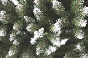 Vianočný stromček s jarabinou v striebornej farbe 180 cm