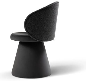 Tmavosivé zamatové kreslo Inez – Micadoni