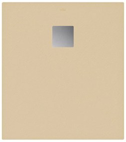 VILLEROY &amp; BOCH Planeo obdĺžniková sprchová vanička akrylátová, s technológiou RockLite, štandardný model, protišmyk (A), 900 x 800 x 40 mm, Nature Sand, UDA9080PLA2V-4N