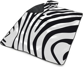 Sablio Plážová deka Vzor zebry: 200x140 cm