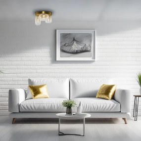 LED Stropné svietidlo VASO LED/12W/230V pr. 42 cm zlatá/dymová