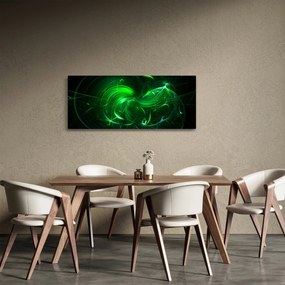 Obraz - zelená abstrakcia (120x50 cm)