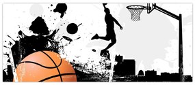 Obraz - Hráč basketbalu (120x50 cm)