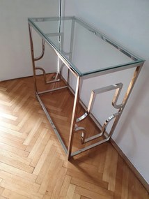 Konzolový stolek VERSACE C 80 cm stříbrný