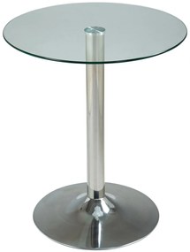 Stôl okrúhly sklenený 1025033 - v70 x Ø60 cm - Transparentná / sklo