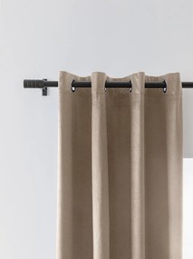 Béžový zatemňovací záves VELVET 140x270 cm Zavesenie: Riasiaca páska