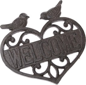 Nástenná dekorácia Welcome, litina