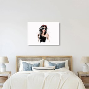 Sklenený obraz - Fashion woman (70x50 cm)
