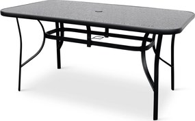 Noela Záhradný jedálenský set Klaudia čierny + 4x ratanová stolička Roma