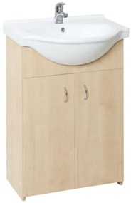 Kúpeľňová skrinka s umývadlom Multi Simple 55,5x42,4 cm breza SIMPLE55BR, 1 ks