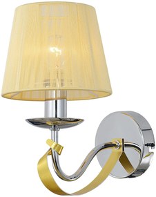 CLX Klasické nástenné osvetlenie RONALDO, 1xE14, 40W, zlaté