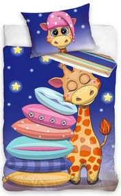 Carbotex Obliečky do postieľky 100x135 + 40x60 cm - Žirafa Snílek