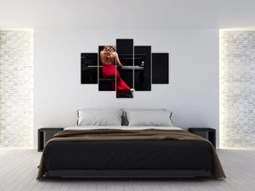 Obraz ženy hrajúce na klavír (150x105 cm)