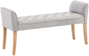 Lavica Cleopatra Chaiselongue látka, nohy antik svetlé - Svetlo sivá