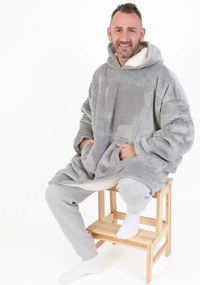 Baránková mikina mikroplyš – Laura svetlo sivá veľkosť L