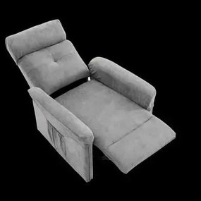 LuxuryForm DESIGN TV kreslo PEGAS s elektrickým polohovaním, masážou a výklopom - světle šedé